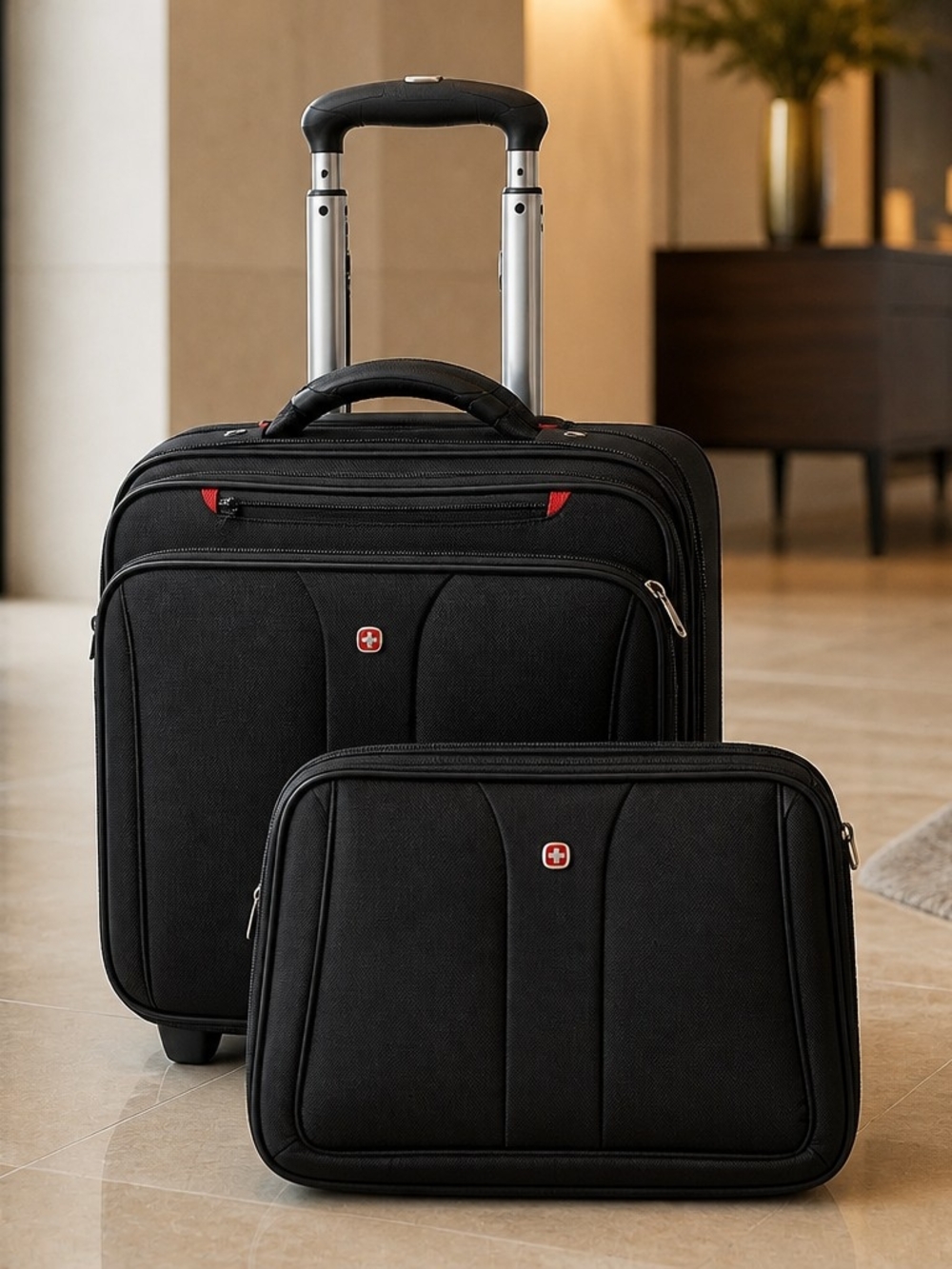 Swiss Gear "Wenger PATRIOT" Black Wheeled Laptop Case + With Laptop Case Include